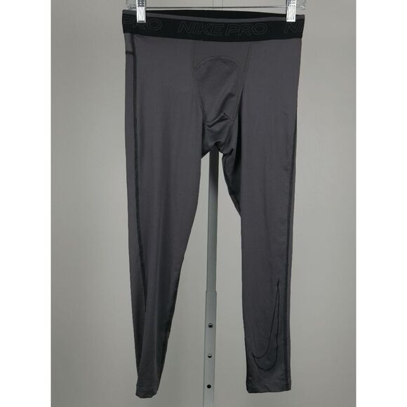 NWT Nike Pro Dri-FIT Men's Compression Tights Gray Size S - Picture 3 of 9